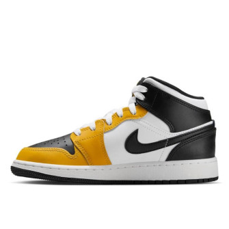 Air Jordan 1 Mid Kids Shoes “Yellow Ochre” (GS)