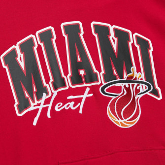 M&N NBA Miami Heat Vintage Logo Premium Hoodie ''Red''