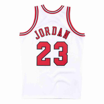 M&N Authentic Chicago Bulls 1995-96 Michael Jordan Jersey ''White''